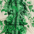 Stretch Cotton Sateen - Kelly Green Floral Stripes - Mood Exclusive Palazzo dei Fiori Print