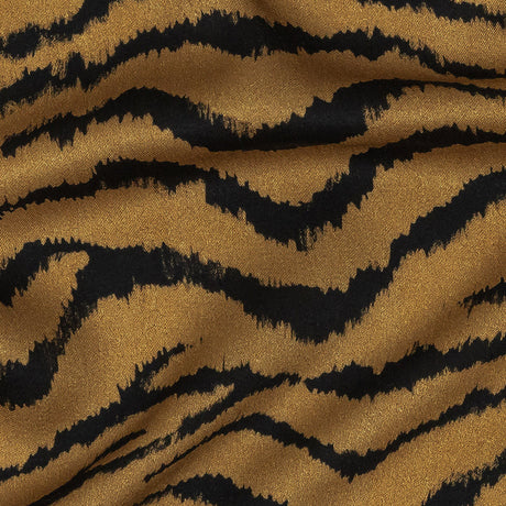 Rayon Challis - Orange Tiger Stripes - Genus Panthera Print - Mood Exclusive Rio Collection