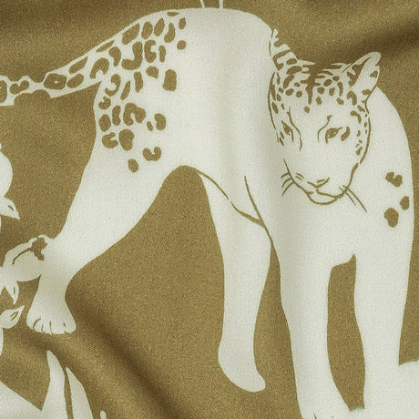 Rayon Challis - Olive Animals and Leaves - Understory Samba Print - Mood Exclusive Rio Collection