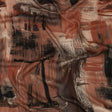 Rayon Challis - Pink and Gray Brushstrokes - Brush With Danger Print - Mood Exclusive Rio Collection