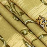 Rayon Challis - Palm Trees and Big Cats - Cerrado Print - Mood Exclusive Rio Collection