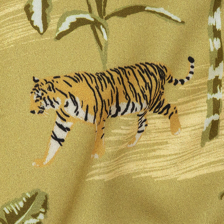 Rayon Challis - Palm Trees and Big Cats - Cerrado Print - Mood Exclusive Rio Collection