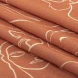 Rayon Challis - Pink Face Outlines - Sweltering Society Print - Mood Exclusive Rio Collection