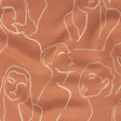Rayon Challis - Pink Face Outlines - Sweltering Society Print - Mood Exclusive Rio Collection