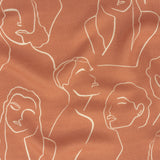Rayon Challis - Pink Face Outlines - Sweltering Society Print - Mood Exclusive Rio Collection