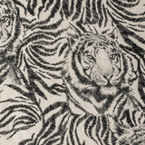 Rayon Challis Panel - Black and White Tigers - Smiling Peril Print - Mood Exclusive Rio Collection