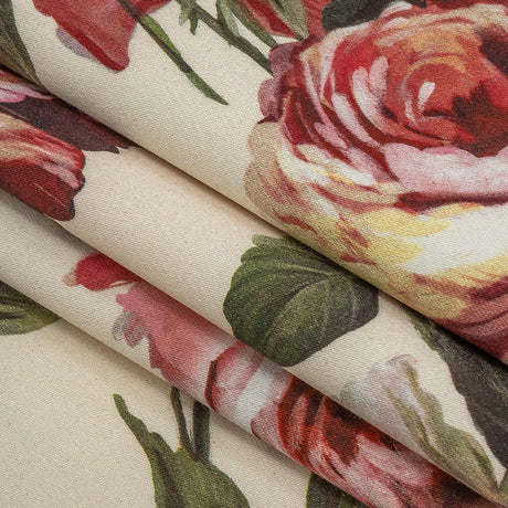 Stretch Cotton Sateen - White and Pink Floral - Inhotim Blooms Print - Mood Exclusive Rio Collection