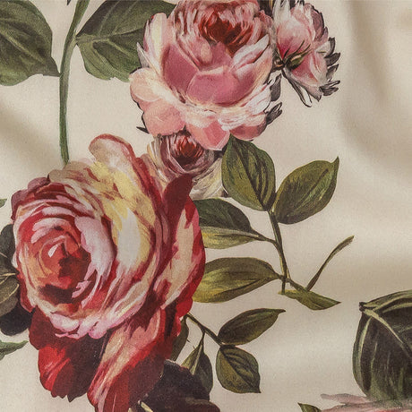 Stretch Cotton Sateen - White and Pink Floral - Inhotim Blooms Print - Mood Exclusive Rio Collection