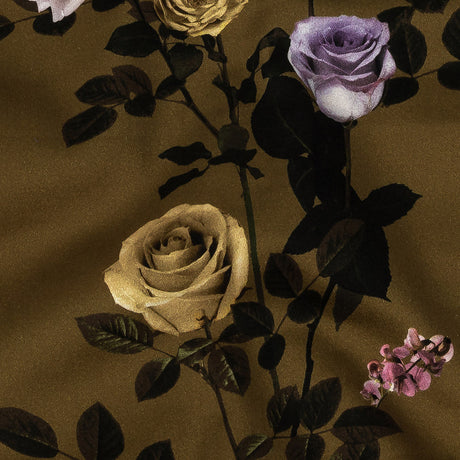 Stretch Cotton Sateen - Olive Floral - Rosa da Selva Print - Mood Exclusive Rio Collection