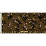 Stretch Cotton Sateen - Olive Floral - Rosa da Selva Print - Mood Exclusive Rio Collection