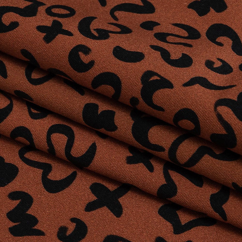 Stretch Cotton Sateen - Mango Doodle Spots - Ancient Iconography Print - Mood Exclusive Rio Collection
