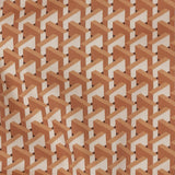 Stretch Cotton Sateen - Melon Geometric - Maloca Print - Mood Exclusive Rio Collection