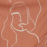 Stretch Cotton Sateen - Pink Face Outlines - Sweltering Society Print - Mood Exclusive Rio Collection