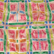 Stretch Cotton Sateen - Rainbow Watercolor Plaid - Jujube Jubilee Print - Mood Exclusive Sugar Collection
