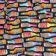 Cotton Voile - Rainbow Bottles on Black - Pop Bottle Parade Print - Mood Exclusive Sugar Collection