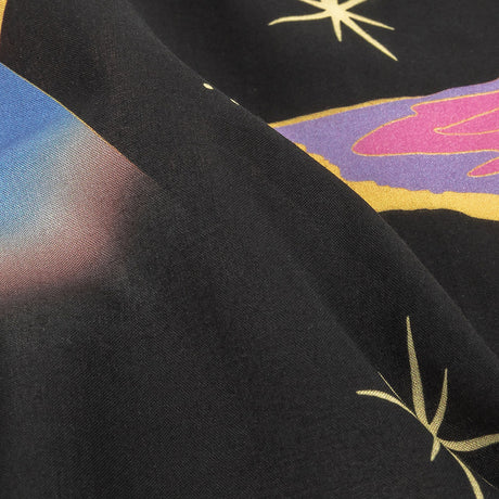 Cotton Voile - Black, Pink and Blue Astronauts in Space - Sweet Dreams Print - Mood Exclusive Sugar Collection