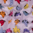 Cotton Voile - Lilac and Rainbow Dog Doodles - TREATS Print - Mood Exclusive Sugar Collection