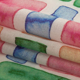 Cotton Voile - Rainbow Watercolor Plaid - Jujube Jubilee Print - Mood Exclusive Sugar Collection