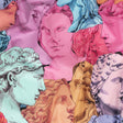 Cotton Voile - Rainbow Roman Busts - Saccharine Statuary Print - Mood Exclusive Sugar Collection