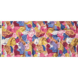 Linen and Rayon Woven - Rainbow Self Care Illustrations - Eating Bon Bons Print - Mood Exclusive Sugar Collection