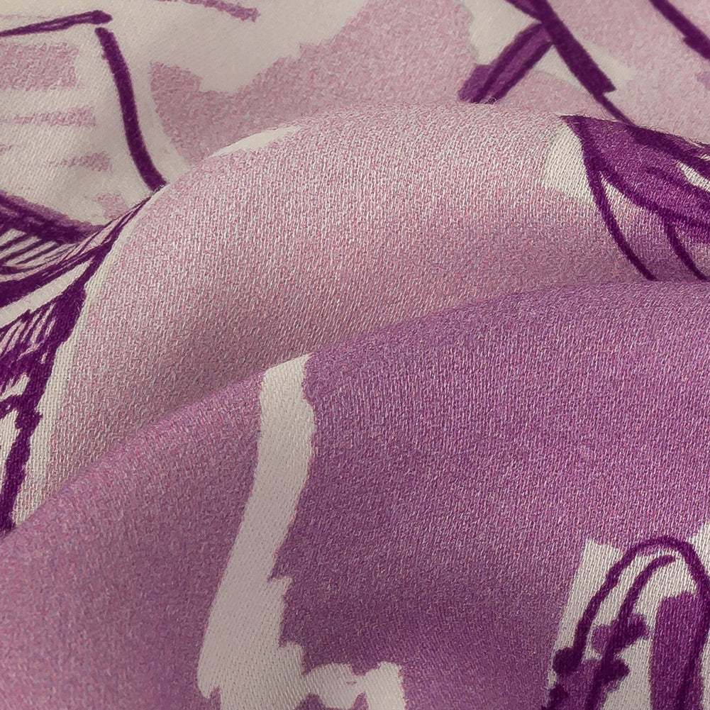 Rayon Challis - Lilac Indoor Spaces - Where You're Planted Print - Mood Exclusive Wisteria Collection