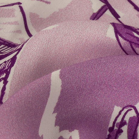 Rayon Challis - Lilac Indoor Spaces - Where You're Planted Print - Mood Exclusive Wisteria Collection