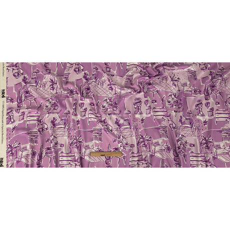 Rayon Challis - Lilac Indoor Spaces - Where You're Planted Print - Mood Exclusive Wisteria Collection