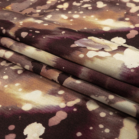 Rayon Challis - Purple Abstract Splatters - L'Amour en Feu Print - Mood Exclusive Wisteria Collection