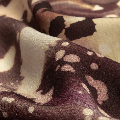 Rayon Challis - Purple Abstract Splatters - L'Amour en Feu Print - Mood Exclusive Wisteria Collection