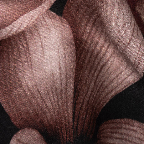 Rayon Challis - Black and Plum Floral - Vision of Romance Print - Mood Exclusive Wisteria Collection