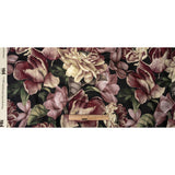 Rayon Challis - Black and Plum Floral - Vision of Romance Print - Mood Exclusive Wisteria Collection