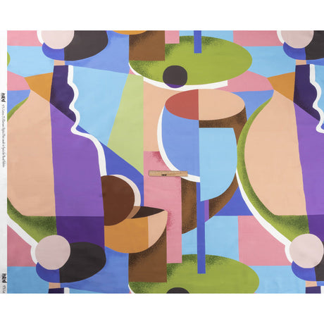Stretch Cotton Sateen - Multicolor Abstract - Wide Open Spaces Print - Mood Exclusive Wisteria Collection