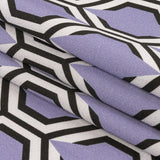 Stretch Cotton Sateen - Lavender Honeycomb Geometric - Sweet as Honey Print - Mood Exclusive Wisteria Collection