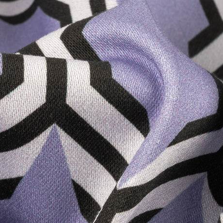 Stretch Cotton Sateen - Lavender Honeycomb Geometric - Sweet as Honey Print - Mood Exclusive Wisteria Collection