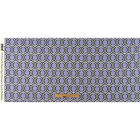 Stretch Cotton Sateen - Lavender Honeycomb Geometric - Sweet as Honey Print - Mood Exclusive Wisteria Collection
