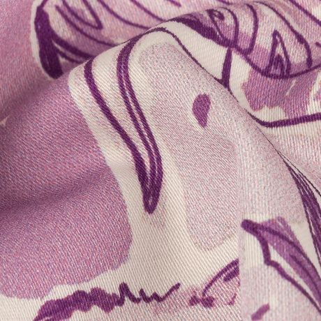 Stretch Cotton Sateen - Lilac Indoor Spaces - Where You're Planted Print - Mood Exclusive Wisteria Collection