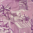 Stretch Cotton Sateen - Lilac Indoor Spaces - Where You're Planted Print - Mood Exclusive Wisteria Collection