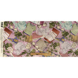 Stretch Cotton Sateen - Lavender Clothes and Plants - Morning Memory Print - Mood Exclusive Wisteria Collection