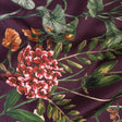 Stretch Cotton Sateen - Dark Purple Floral - Wild Fantasia Print - Mood Exclusive Wisteria Collection