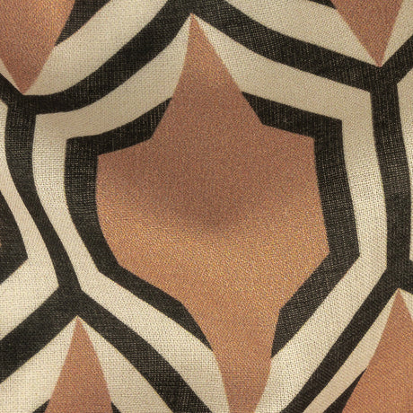 Cotton Voile - Warm Tan Honeycomb Geometric - Sweet as Honey Print - Mood Exclusive Wisteria Collection
