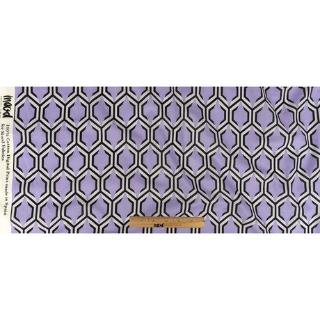 Cotton Voile - Lavender Honeycomb Geometric - Sweet as Honey Print - Mood Exclusive Wisteria Collection