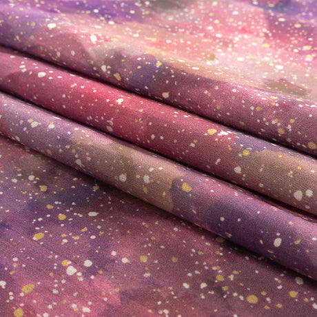 Cotton Voile - Pink, Purple and White Abstract - Hope Spotted Print - Mood Exclusive Wisteria Collection