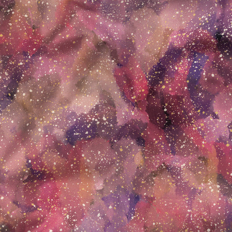 Cotton Voile - Pink, Purple and White Abstract - Hope Spotted Print - Mood Exclusive Wisteria Collection