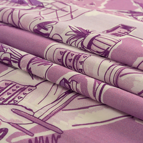 Cotton Voile - Lilac Indoor Spaces - Where You're Planted Print - Mood Exclusive Wisteria Collection