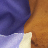 Cotton Voile Panel - Purple and Brown Painterly Geometric - Around the Block Print - Mood Exclusive Wisteria Collection