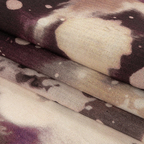 Cotton Voile - Purple Abstract Splatters - L'Amour en Feu Print - Mood Exclusive Wisteria Collection