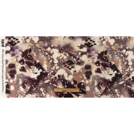 Cotton Voile - Purple Abstract Splatters - L'Amour en Feu Print - Mood Exclusive Wisteria Collection