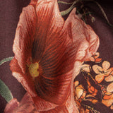 Cotton Voile - Deep Purple Floral - Baroque Bouquet Print - Mood Exclusive Wisteria Collection