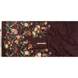 Cotton Voile - Deep Purple Floral - Baroque Bouquet Print - Mood Exclusive Wisteria Collection