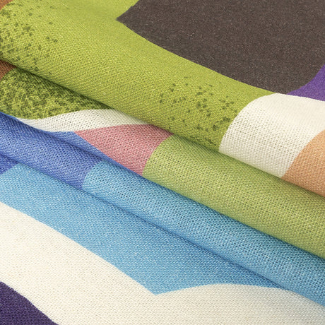 Linen and Rayon Woven - Multicolor Abstract - Wide Open Spaces Print - Mood Exclusive Wisteria Collection